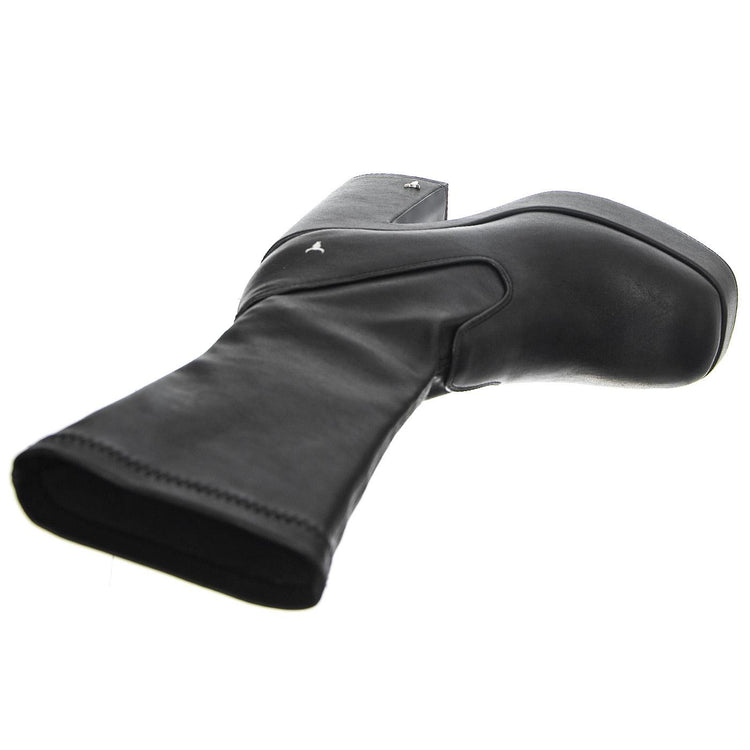 HIDDEN BLACK STRETCH PU - Stivaletti alla Caviglia Donna Neri WSSHIDDEN-BLK . WINDSOR SMITH 