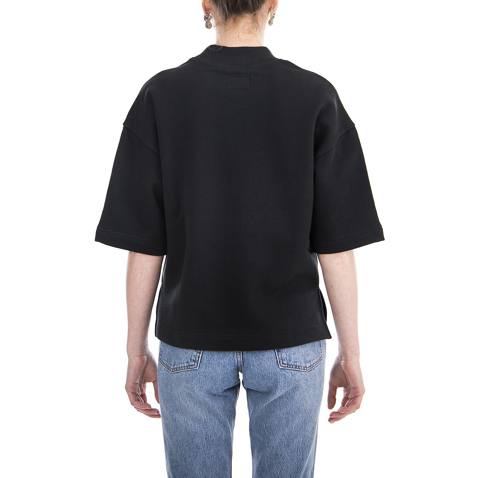 JUNO BOXY MOCK NECK BLACK 218048-BLACK  STUSSY 