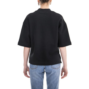 JUNO BOXY MOCK NECK BLACK 218048-BLACK  STUSSY 