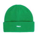 Future Beanie Fern Green - Cappellino in Maglia a Coste Verde  Uomo OBEY