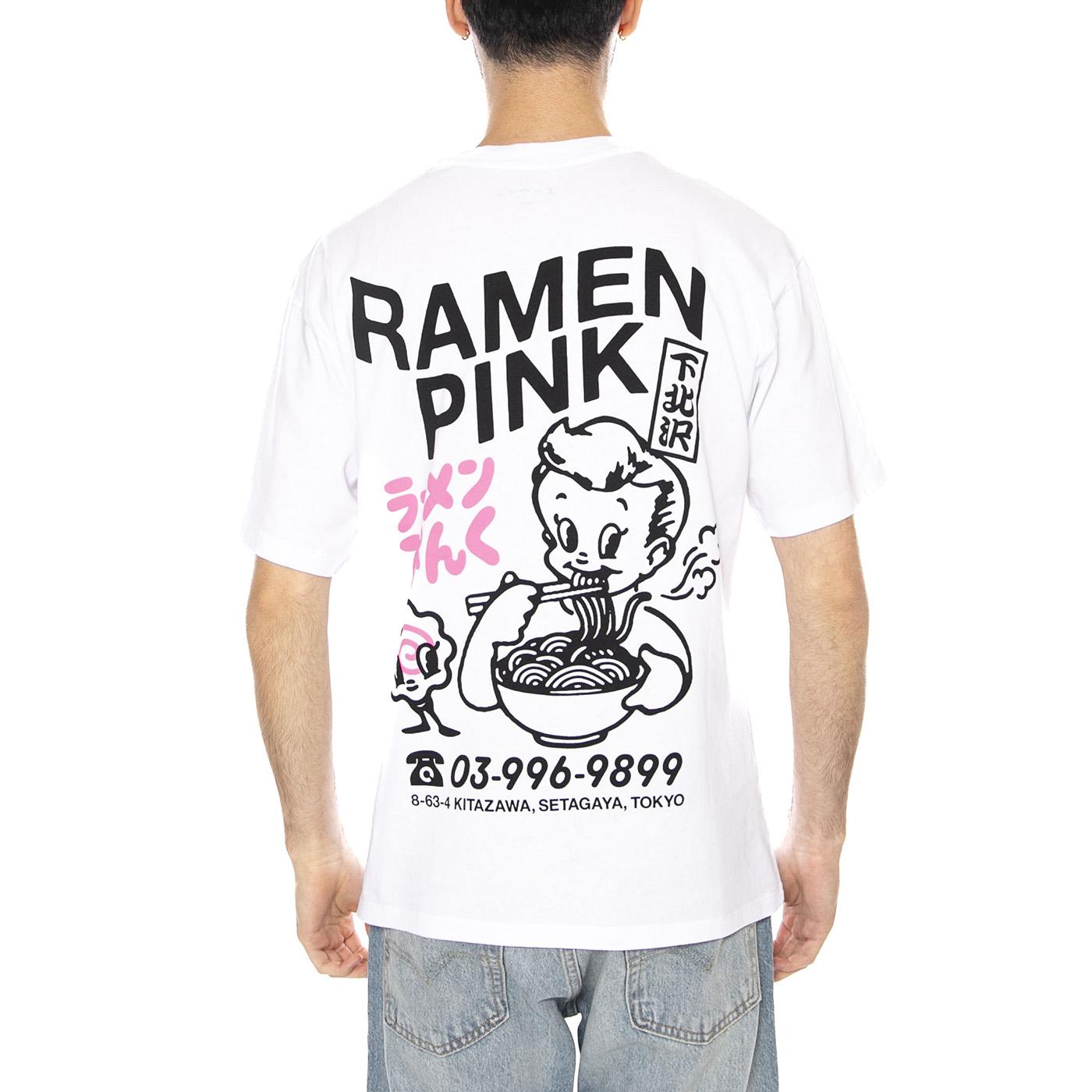 RAMEN PINK TS - Maglietta Girocollo Uomo Bianca I036627.02.67. 02,67 EDWIN 