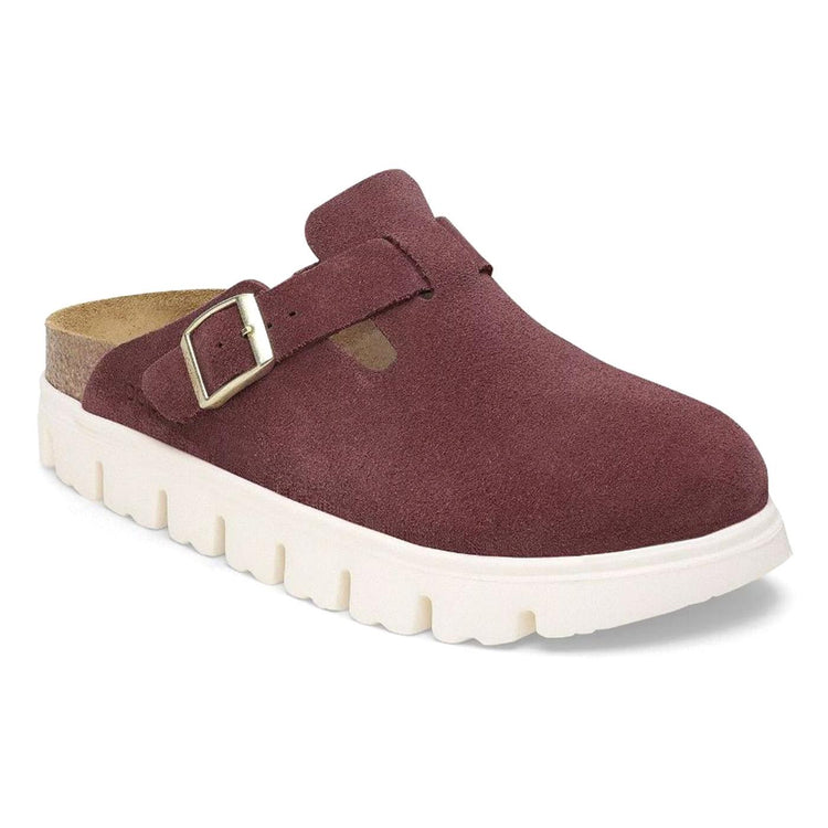 Boston Chunky Berry Crush, Suede Leather - Sandali Donna Bordeaux 1028395  BIRKENSTOCK 