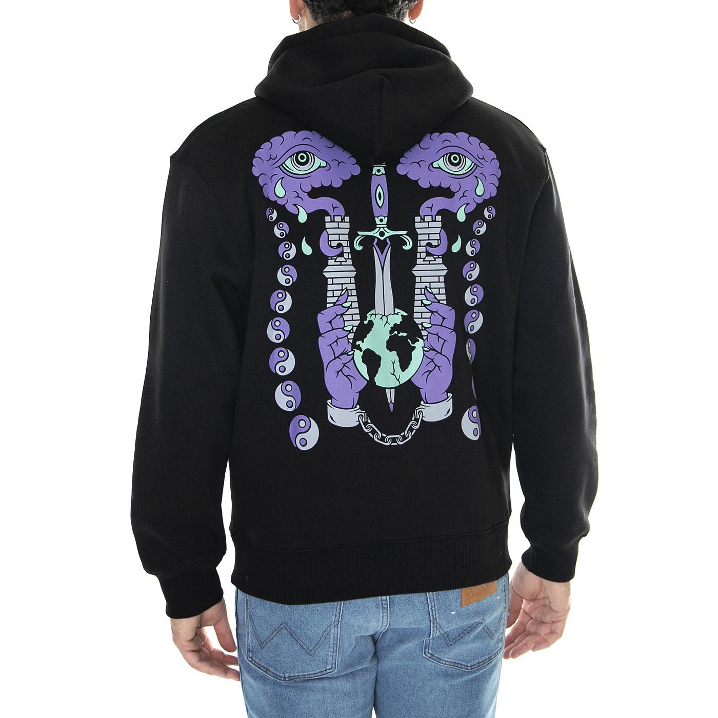 Art Of Seeing Hoodie Black - Felpa con Cappuccio Uomo Nera HDY0121BLKS  DOOMSDAY 