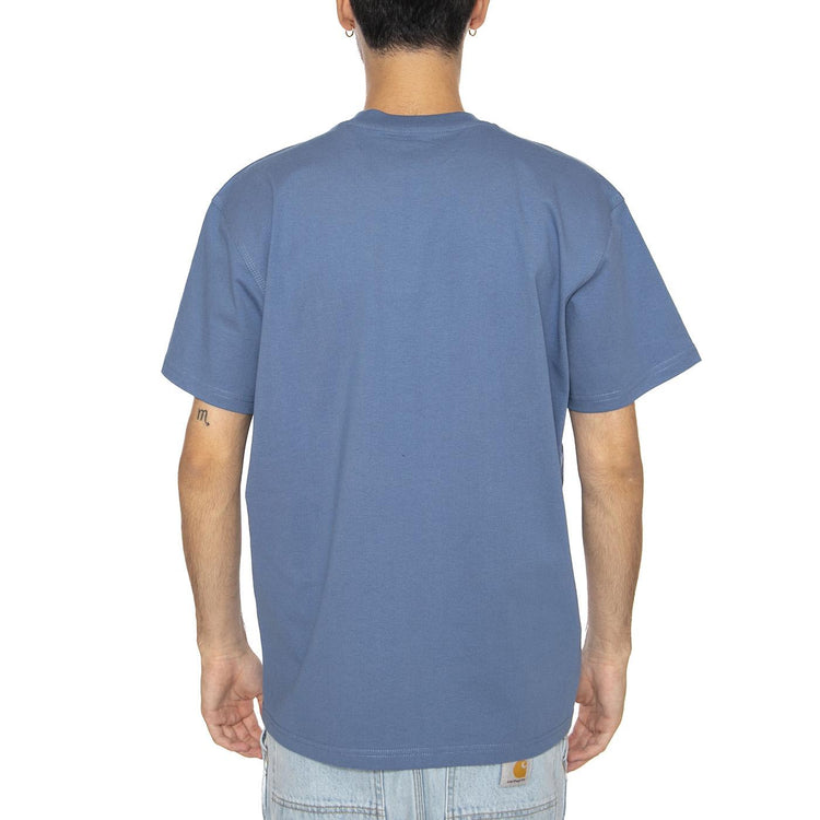 S/S American Script T-Shirt Sorrent - Maglietta Girocollo Uomo Blu I029956.1YIXX . CARHARTT WIP 