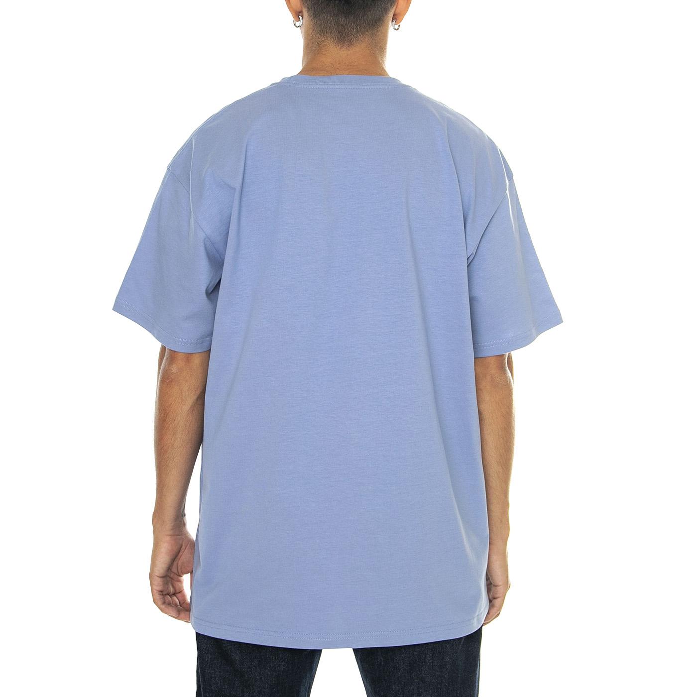S/S Chase T-Shirt Charm Blue / Gold - Maglietta Girocollo Uomo Viola I026391.29XXX  CARHARTT WIP 