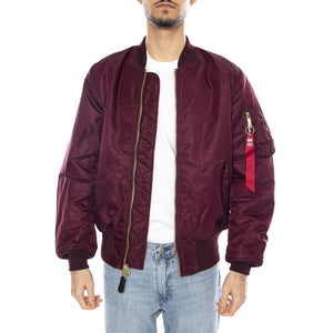 Alpha Industries MA-1 Reversible Bomber -- Giacca Reversibile Uomo Bordeaux / Arancione F100101 608 ALPHA INDUSTRIES 