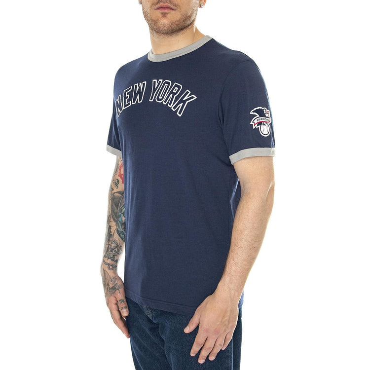 New York Yankees Fanatics Fundamental SS Tee navy/grey - Maglietta Girocollo Uomo Blu 01KR-4536-NK-EVK . FANATICS 