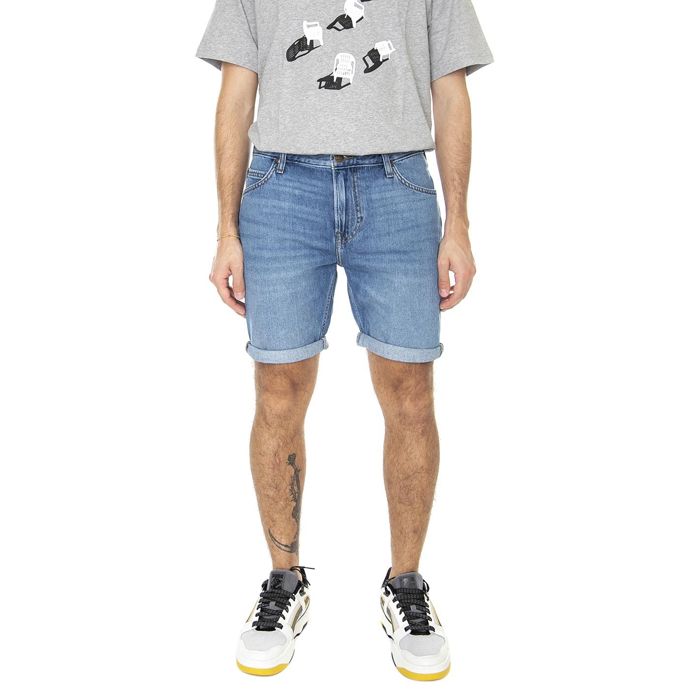 M' Rider Short Blue Bird Mid Worn Blue - Bermuda Denim Jeans Uomo Blu L73FHVB6  LEE 