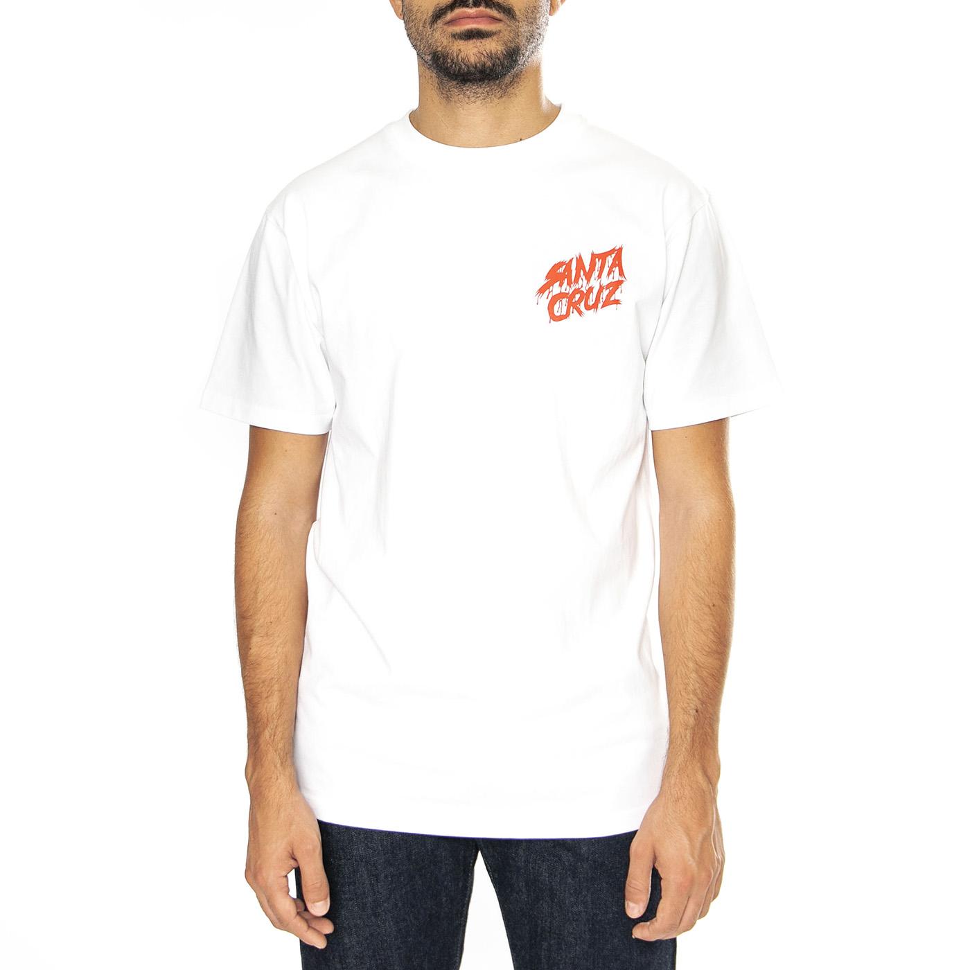 Meek Concrete Slasher XL White - Maglietta Girocollo Uomo Bianca SCA-TEE-11662  SANTA CRUZ 