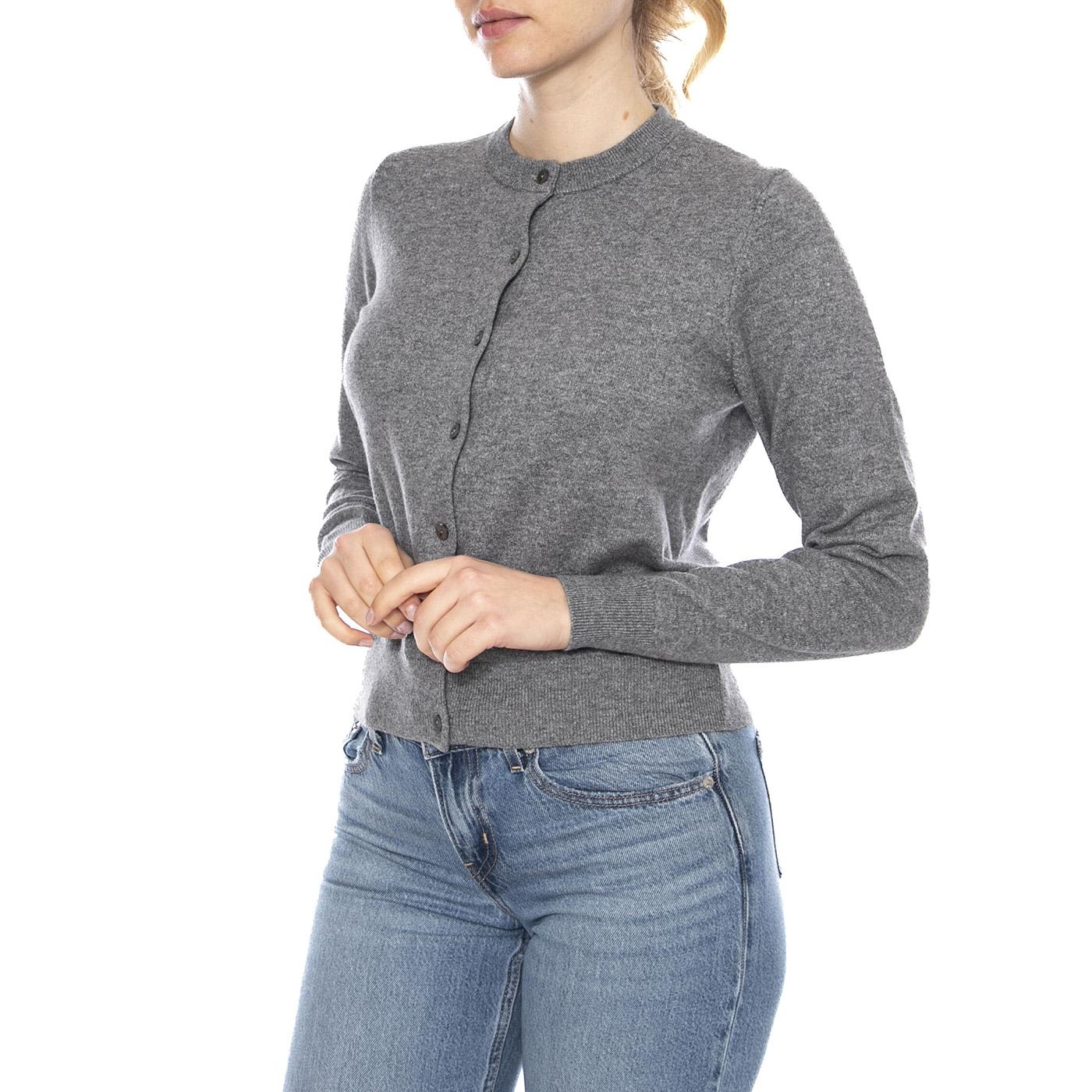 Super Soft Crewneck Cardigan - Dark Heather G - Cardigan Donna Grigio 0037P 0001 LEVIS 