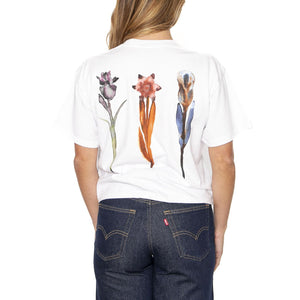 Obey Water Color Flower Tee White  - Maglietta Girocollo Donna Bianca 267622658-WHT  OBEY 