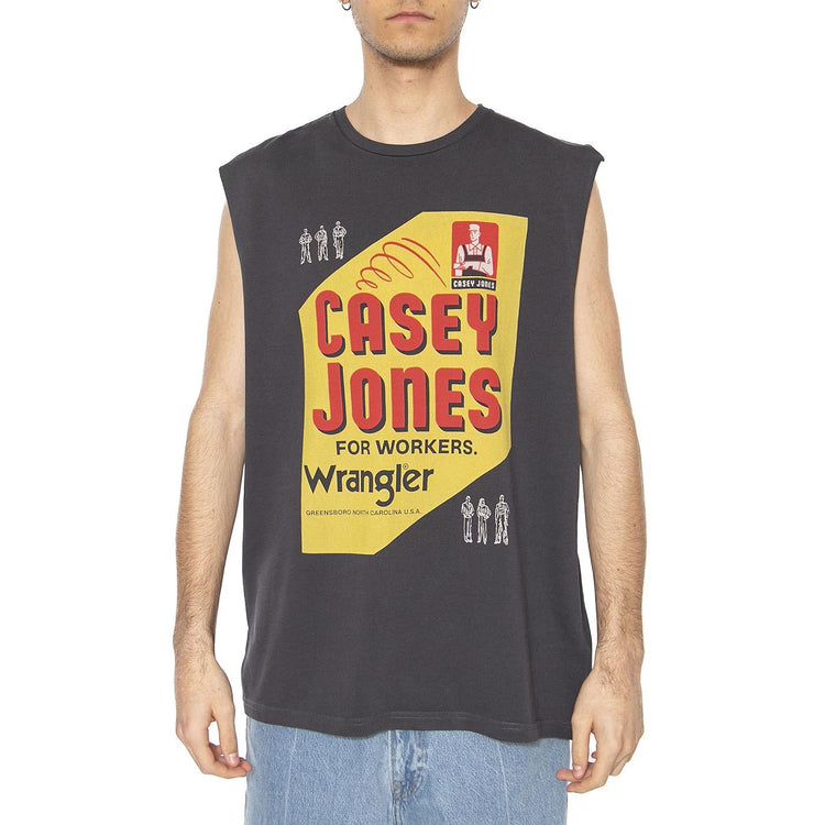 CJ Muscle Tank Faded Black - Canottan Uomo Nera 112362804  WRANGLER 