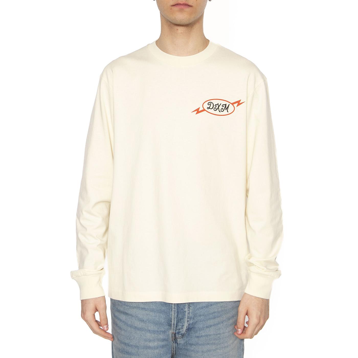 Iota Ls Tee Dirty White Maglietta Girocollo Maniche Lunghe Uomo Beige DMP251946A_DWH  DEUS EX MACHINA 