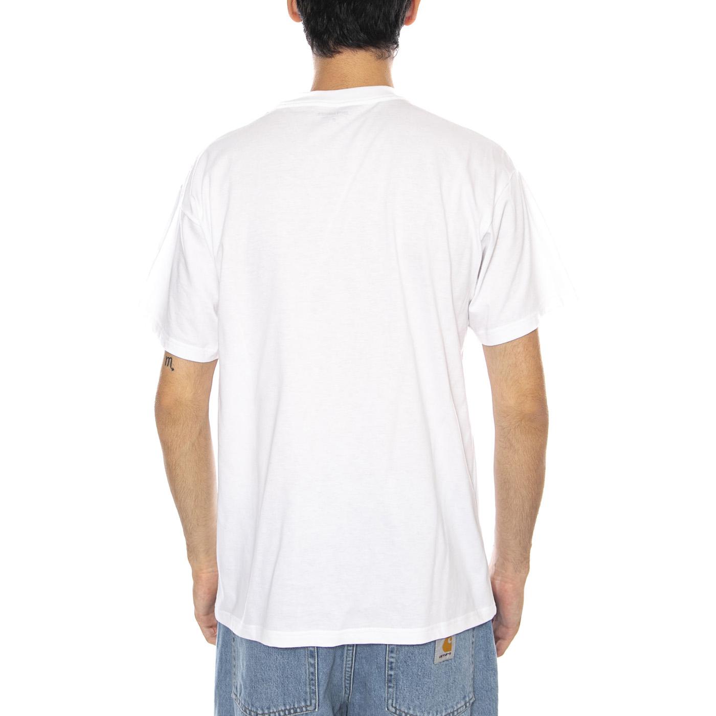 S/S Beaker T-Shirt White - Maglietta Girocollo Uomo Biancac I035456.02XX . CARHARTT WIP 
