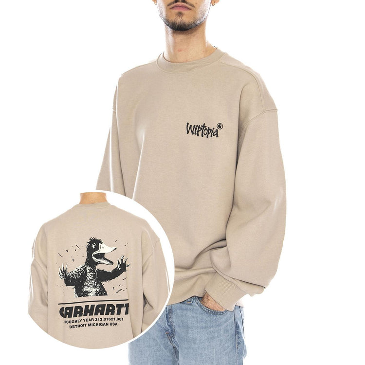 Wiptopia Sweat Wall -- Felpa Uomo Beige I035644.G1XX . CARHARTT WIP 