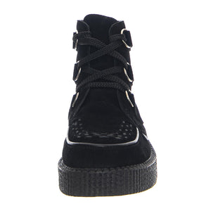 Wulfurn High Black Suede - Scarpe Stringate Profilo Basso Donna Nere 24458_4  UNDERGROUND 