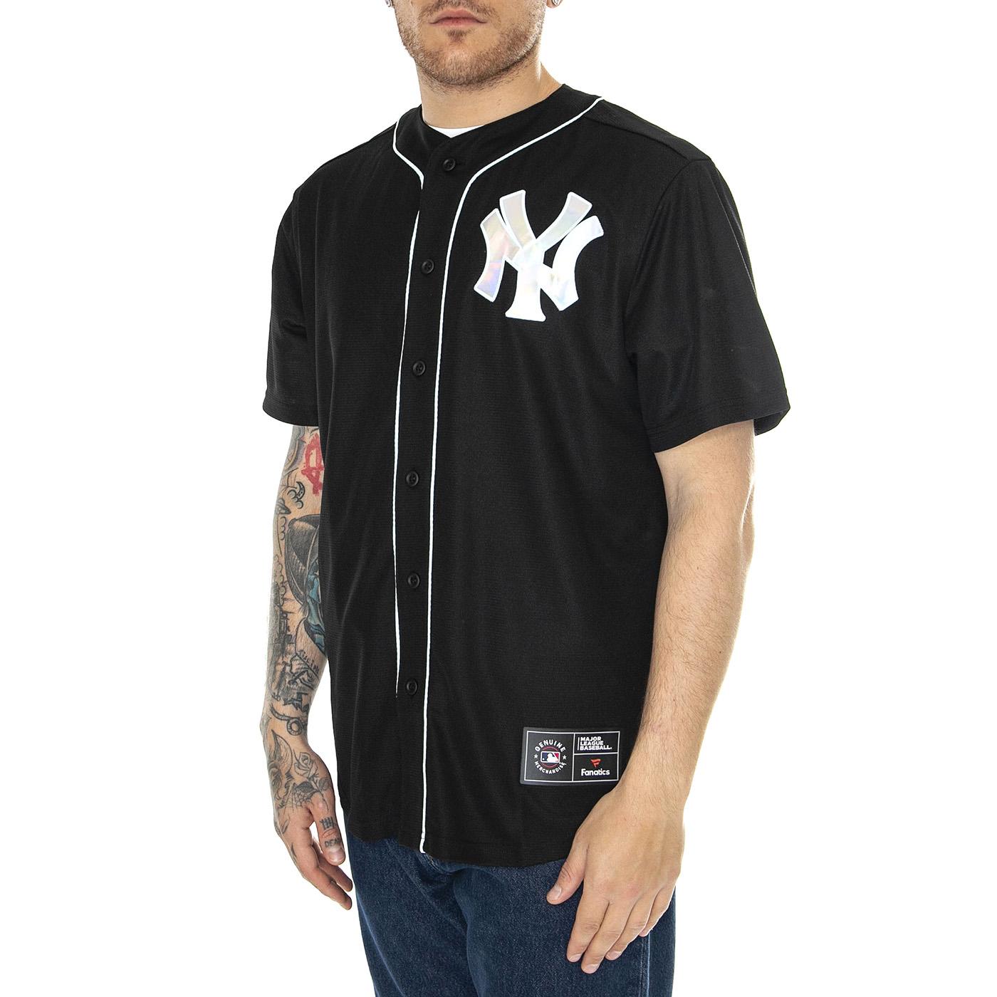New York Yankees Iridescent MLB Foundation Top black - Camicia Maniche Corte Uomo Nera 007N-06DA-NK-R8L . FANATICS 