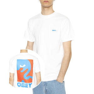 Obey Cropped Icon Tee White - Maglietta Girocollo Uomo Bianca 165264064-WHT  OBEY 