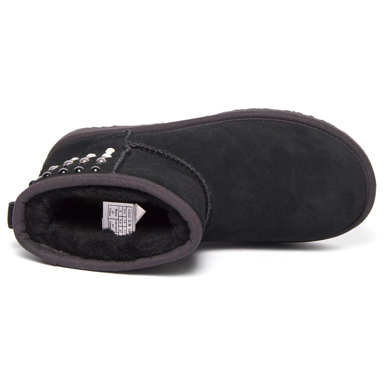 Wm Classic Mini Boots with Pearls - Black - Stivaletti Donna Neri UGSCLMPBK1012393W  UGG 