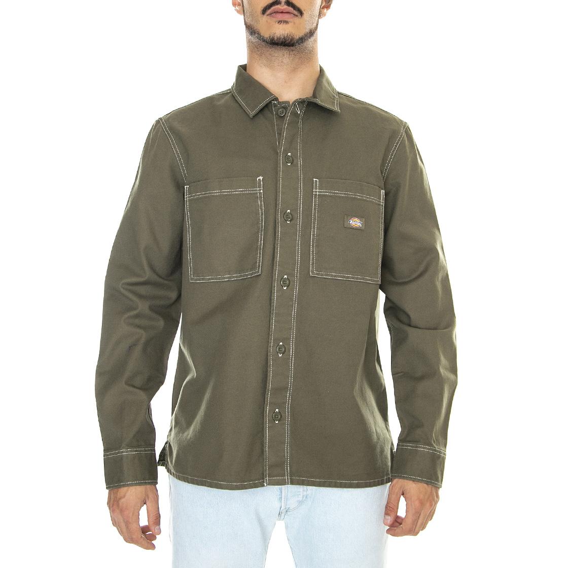 Florala Shirt Military Green - Camicia Uomo Verde DK0A4Y4TMGR1  DICKIES 