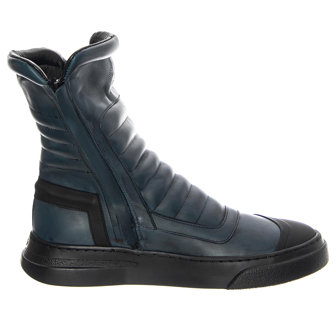 M' Moto Nappa Ottanio Black Sole - Stivali Uomo Blu BOMMOTO-NAPPA.OTT  BRUNO BORDESE 