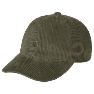 Harlem Cap Plant - Cappellino con Visiera in Velluto Verde I026890.1NQXX  CARHARTT WIP 