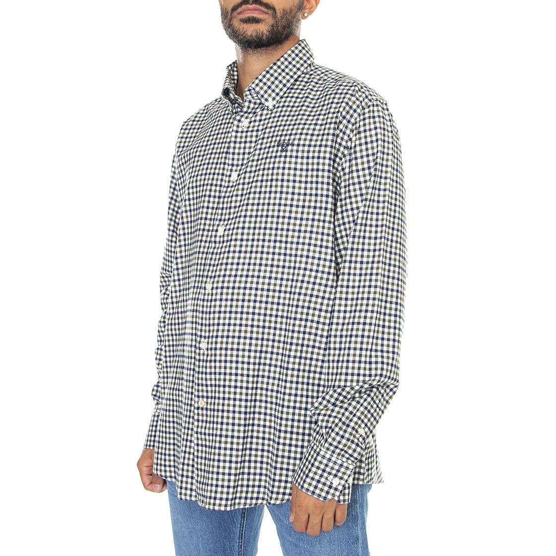 Finkle Tailored Shirt Olive - Camicia Uomo Marrone / Multicolore 222MMSH5242-OL51  BARBOUR 