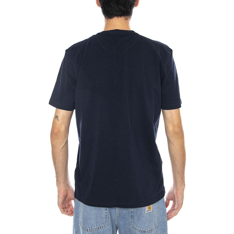 SS Small Log Tee Rivet Navy - Maglietta Girocollo Uomo Blu 112370502 . LEE 