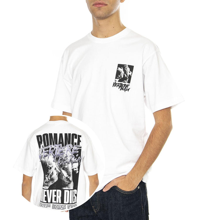 Romance Never Dies T-Shirt White - Maglietta Girocollo Uomo Bianca VER-T251-WHT  VERTERE BERLIN 