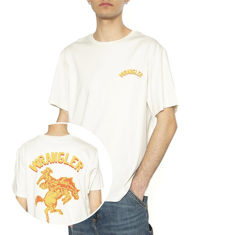 Graphic Tee Vintage White - Maglietta Girocollo Uomo Bianca 112362797  WRANGLER 
