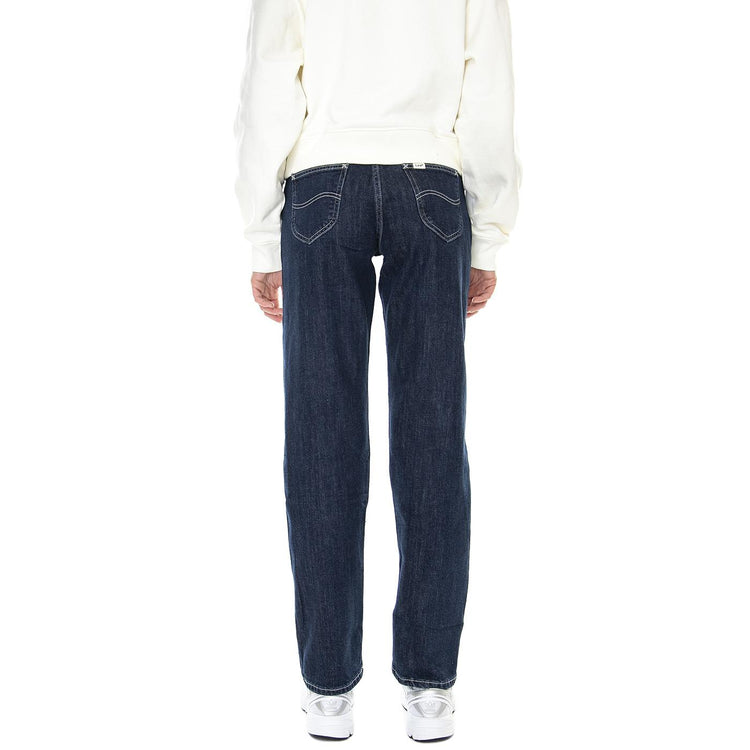 Jane Cuffed Retro Rinse-L33DNIZA - Pantaloni Denim Jeans Donna Blu 112322451  LEE 