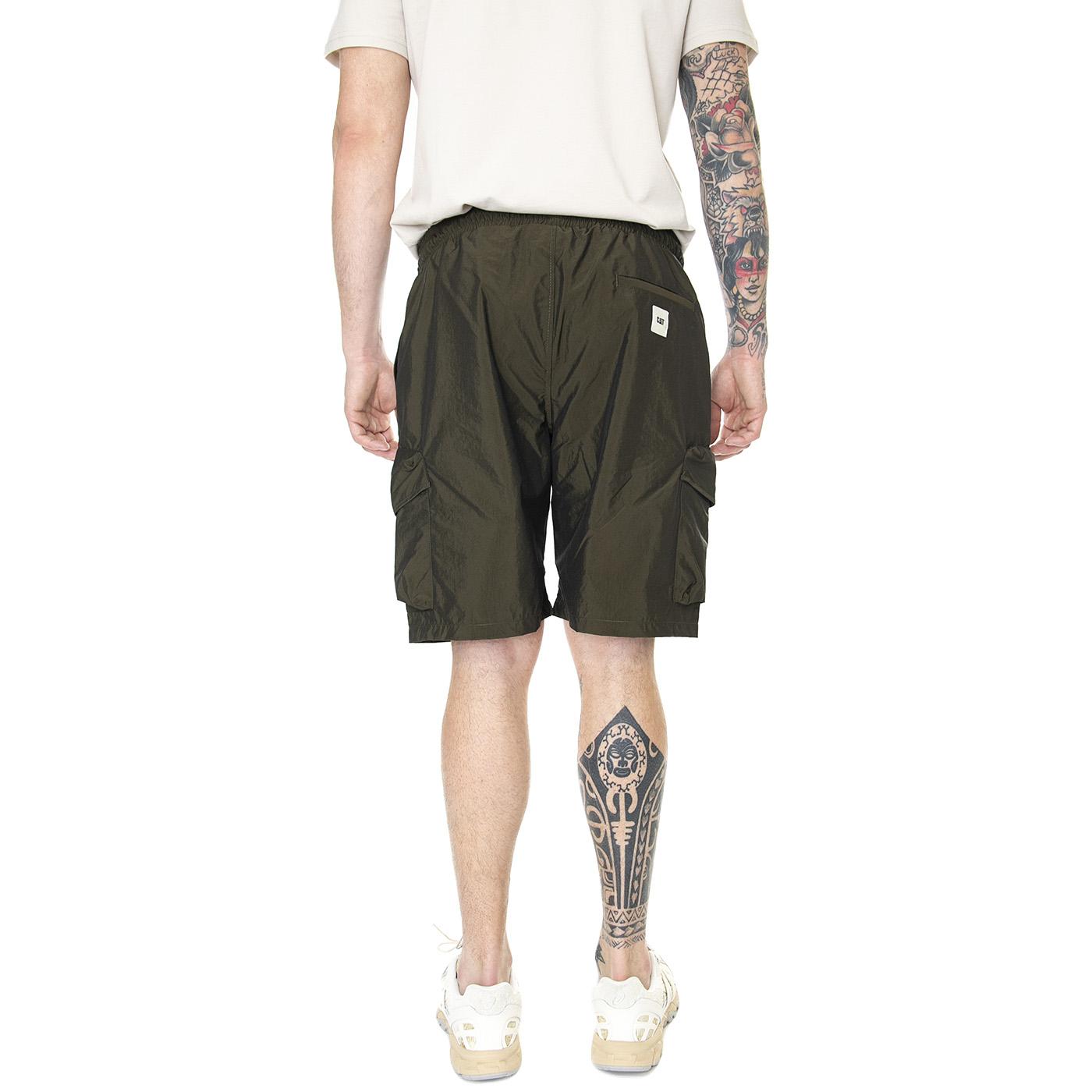 M' Workwear Nylon Pocket Shorts Military Green - Bermuda Uomo Verdi 6080078-12515  CAT 