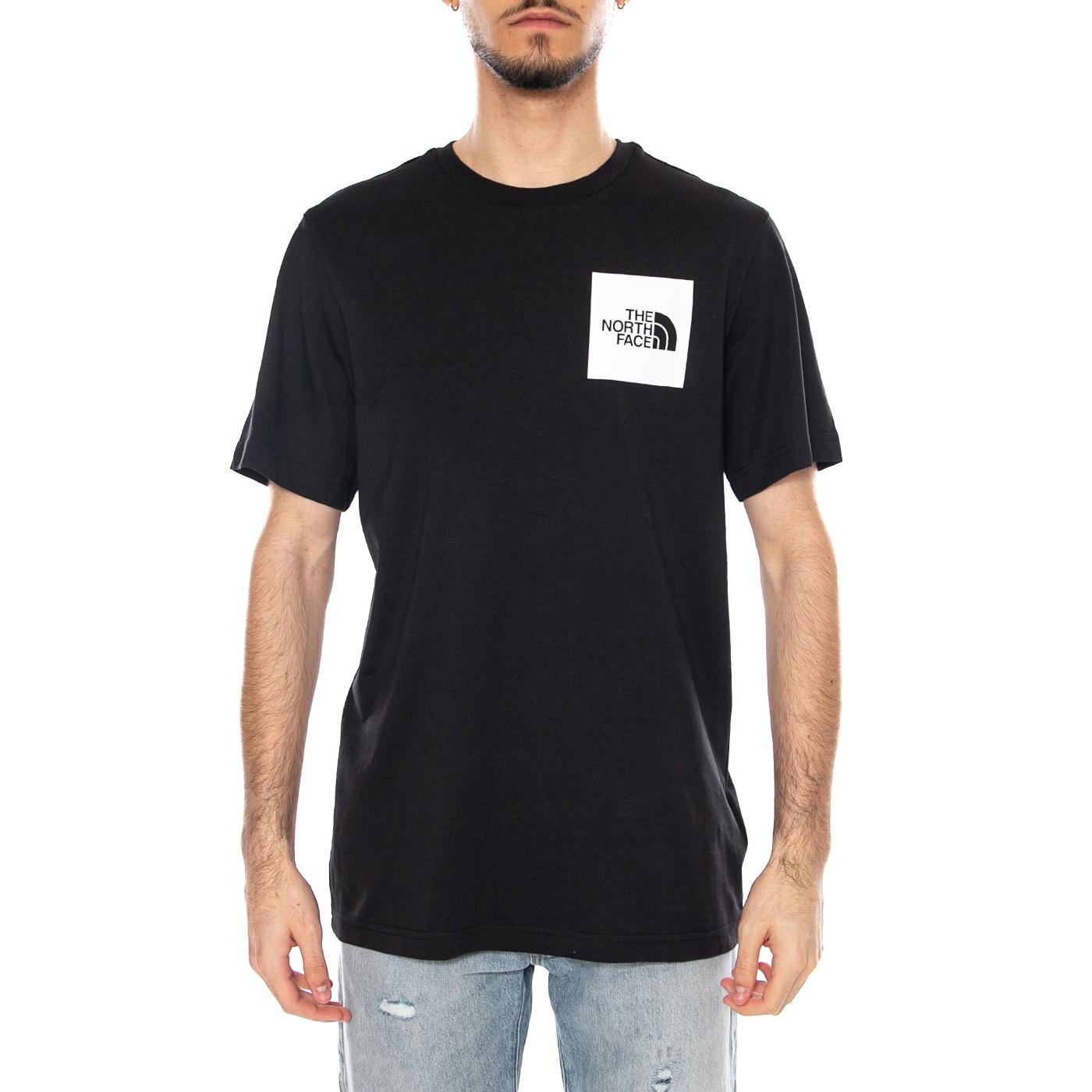 M SS Fine Tee Black - Maglietta Girocollo Uomo Nera NF0A8A6M JK31 THE NORTH FACE 