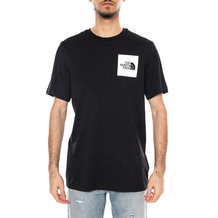 M SS Fine Tee Black - Maglietta Girocollo Uomo Nera NF0A8A6M JK31 THE NORTH FACE 