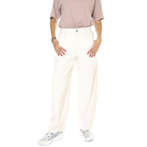 Big Cord Pant Unbleached - Pantaloni Velluto Donna Bianchi 242020101-UBL  OBEY 