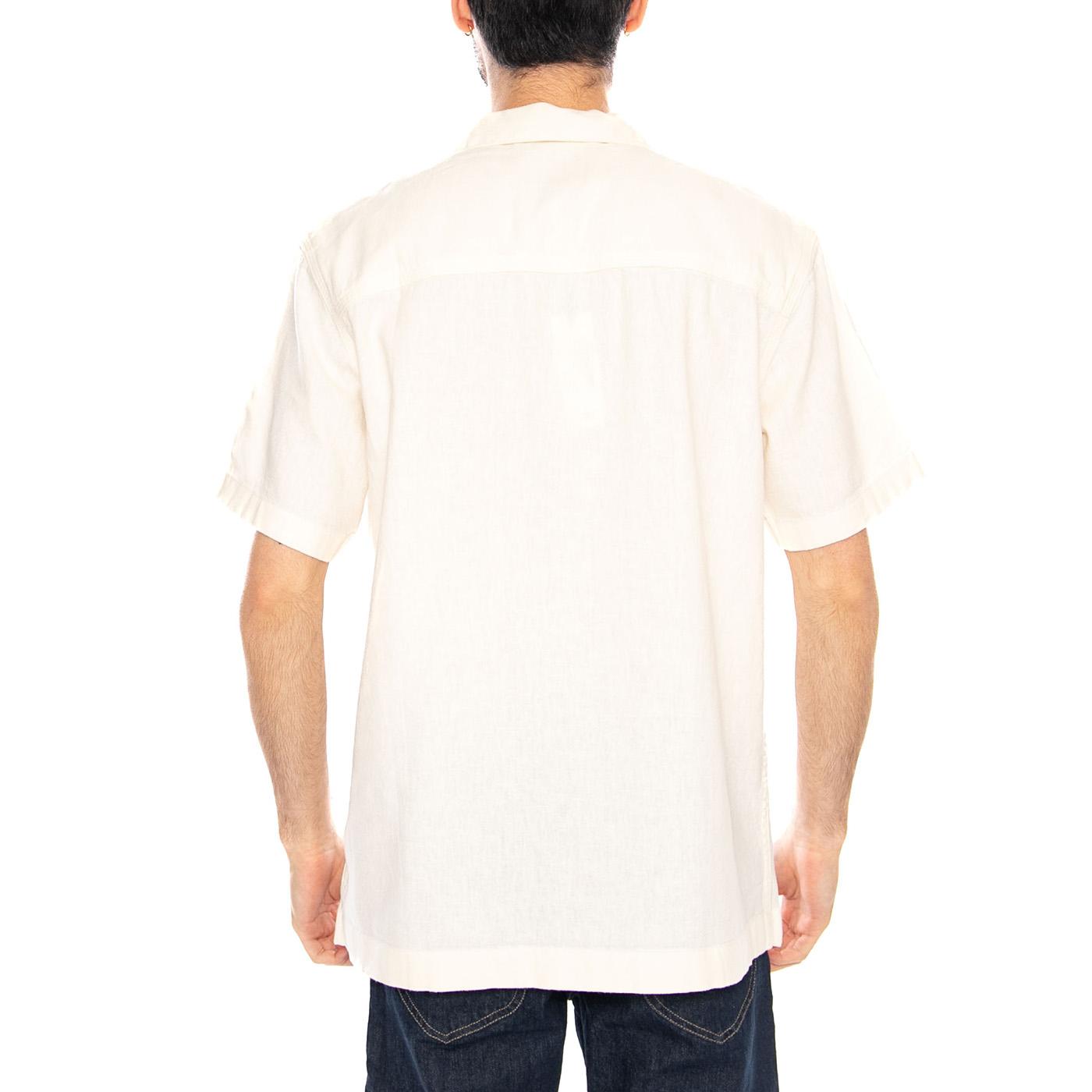 SS Utility Camp Shirt Natural White - Camicia Maniche Corte Uomo Bianca 112378678 WHT LEE 