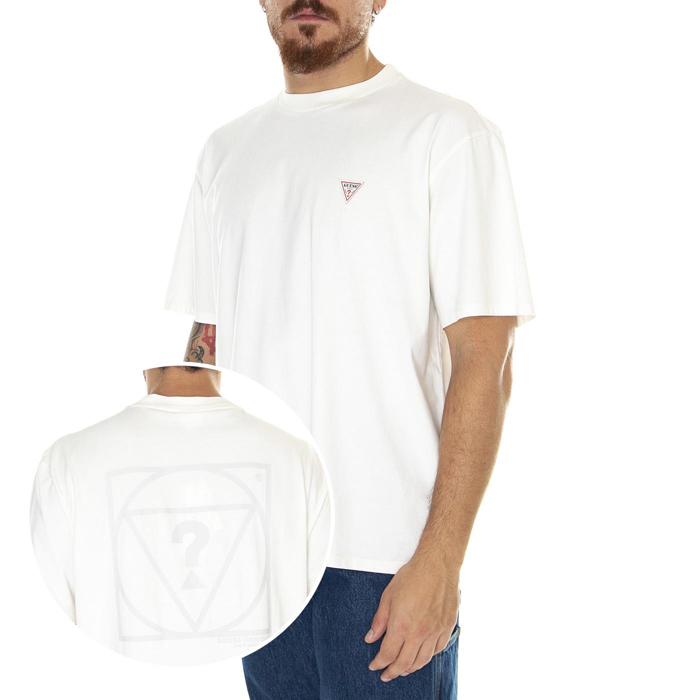 Go Surplus Tee Sandy Shore Multi - Maglietta Girocollo Uomo Bianca M3BI09K9XF1-F0J1  GUESS ORIGINALS 