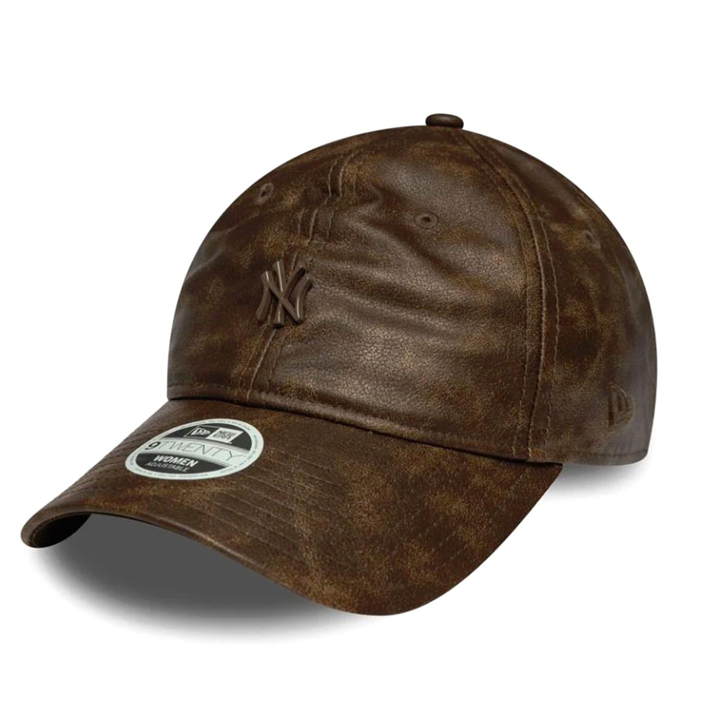 Female Worn PU 9Twenty® New York Yankees Brown - Cappellino con Visiera Donna Marrone 60758952 BRS NEW ERA 