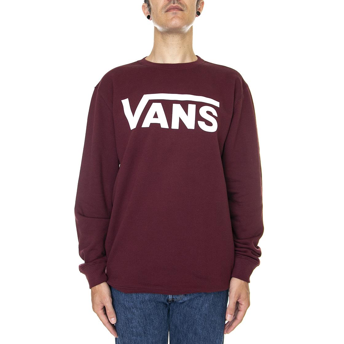 Mn Vans Classic Crew Dark Red - Felpa Girocollo Uomo Bordeaux VN0A456A4QU1  VANS 