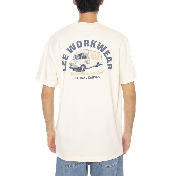 WW Graphic Tee Ecru - Maglietta Girocollo Uomo Panna 112370482  LEE 