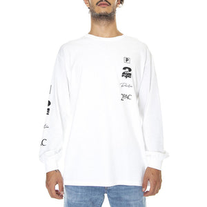 Voice L/S Tee White - Maglietta Girocollo Maniche Lunghe Uomo Bianca PRALS22160  PRIMITIVE 