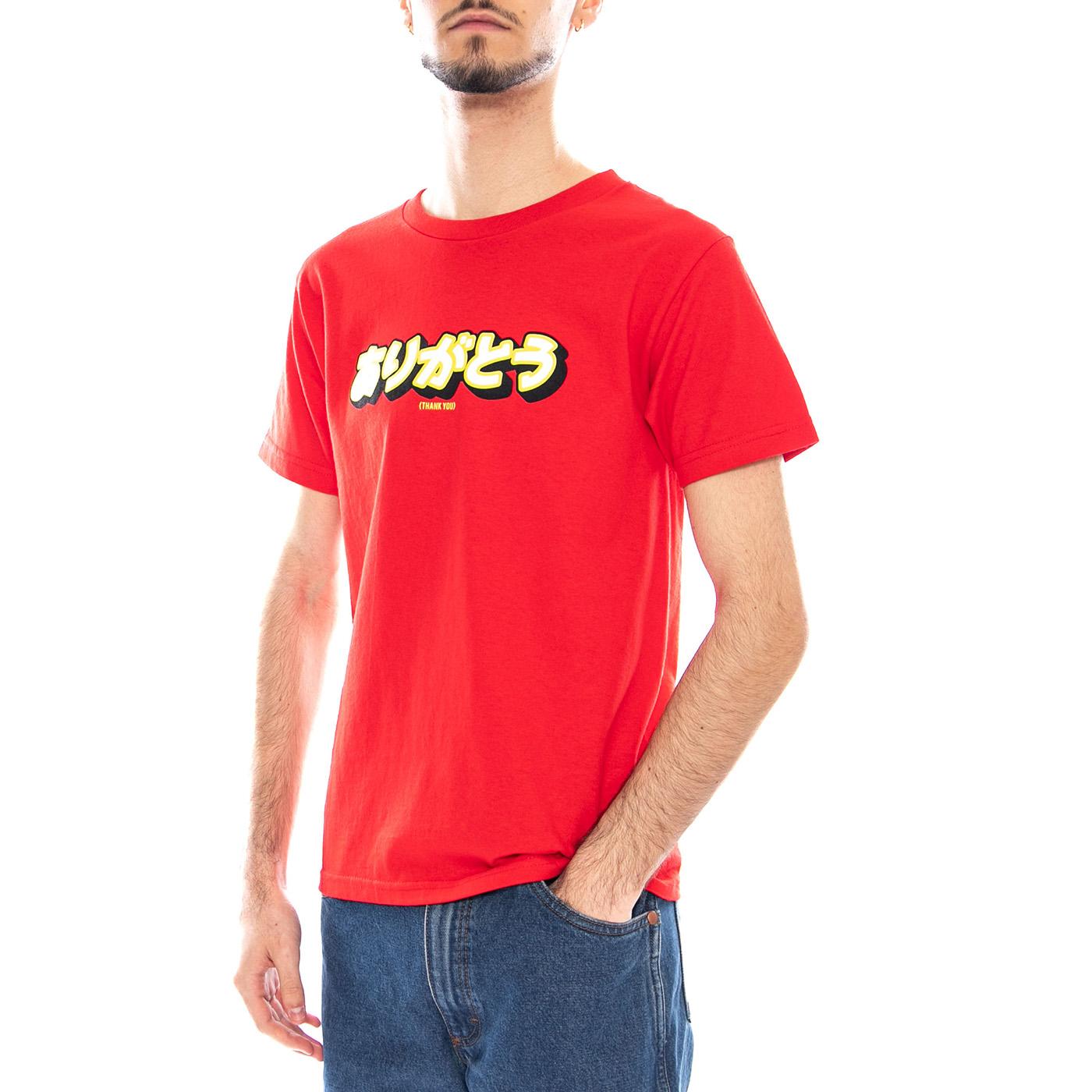Kanji Tee Red - Maglietta Girocollo Uomo Rossa TYASS013-42-RD . THANK YOU 