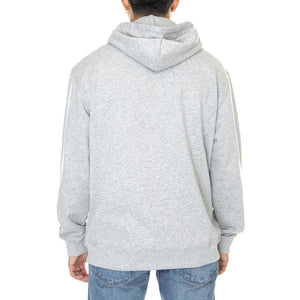 Basic Zip Through Ho Grey Melange - Felpa con Cappuccio e Zip Uomo Grigia L80KSPMP  LEE 