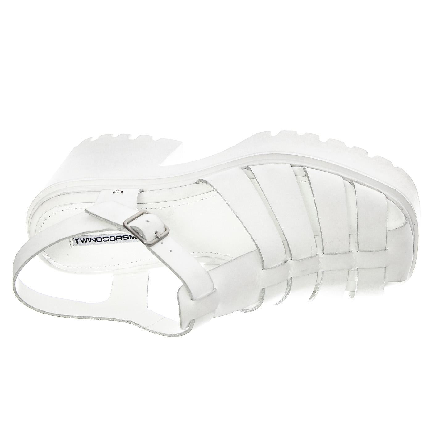 Eternity White Leather - Sandali Donna Bianchi WSSETERNITY-WHI  WINDSOR SMITH 
