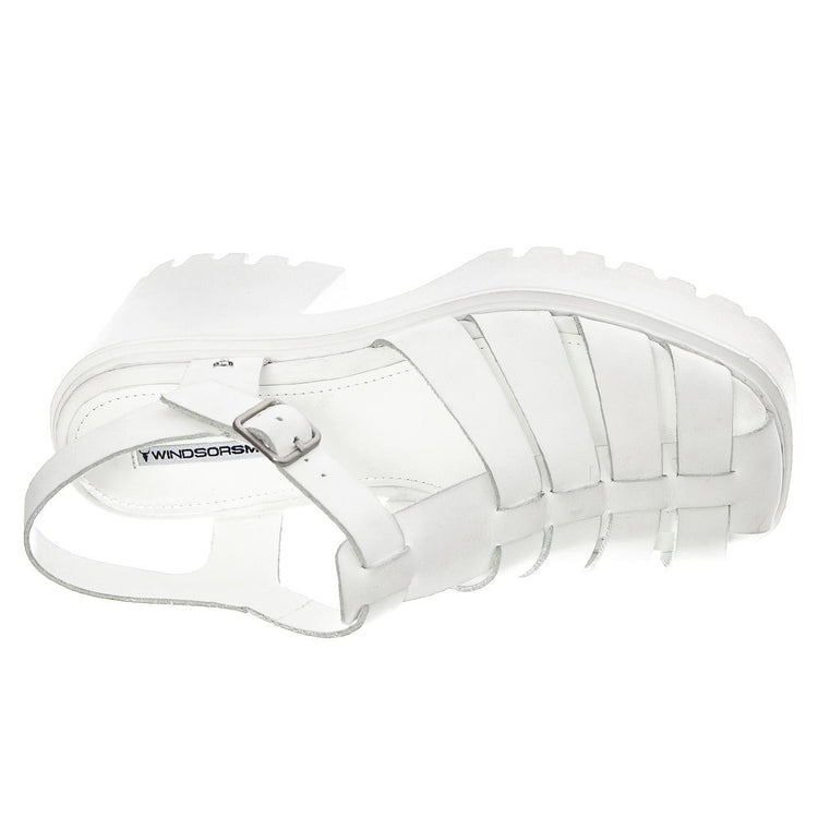 Eternity White Leather - Sandali Donna Bianchi WSSETERNITY-WHI  WINDSOR SMITH 