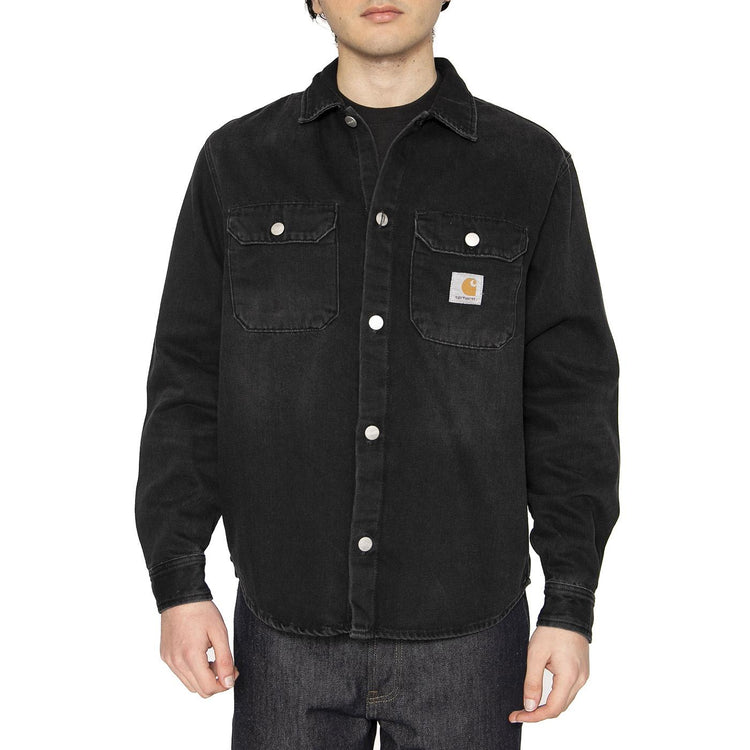 Harvey Shirt Jac Black - Camicia Denim Jeans Uomo Blu I033346.894L  CARHARTT WIP 