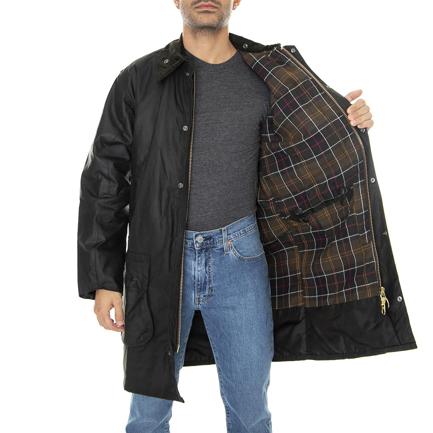 Classic Northumbria Wax Jacket Olive - Giacca Invernale Uomo Marrone 222MMWX0009-OL91  BARBOUR 