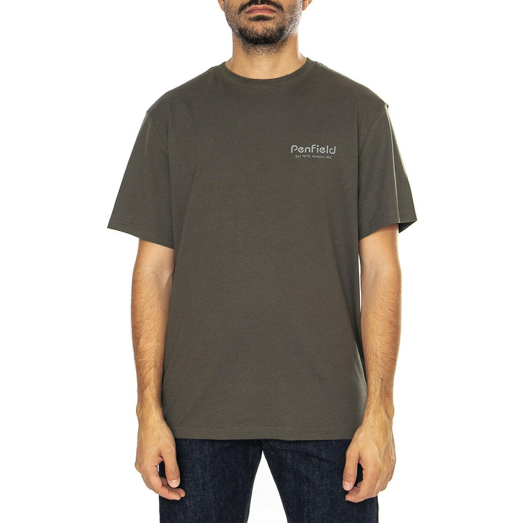 Penfield Hudson Script T-Shirt Rorest Night - Maglietta Girocollo Uomo Verde PFD0299-407  PENFIELD 