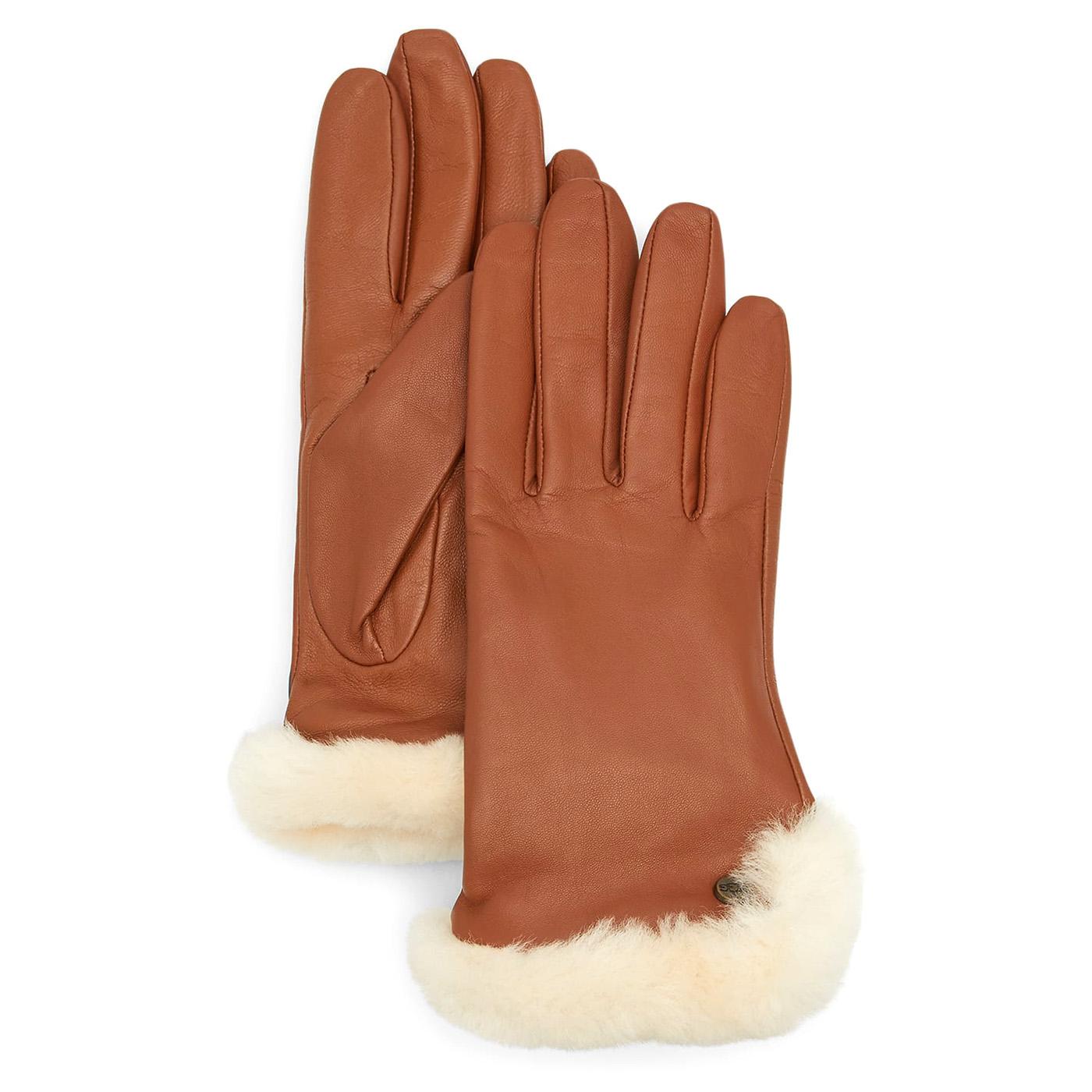 W Leather Sheepskin Vent Glove Chestnut - Guanti Marroni UGA21626-CHE  UGG 