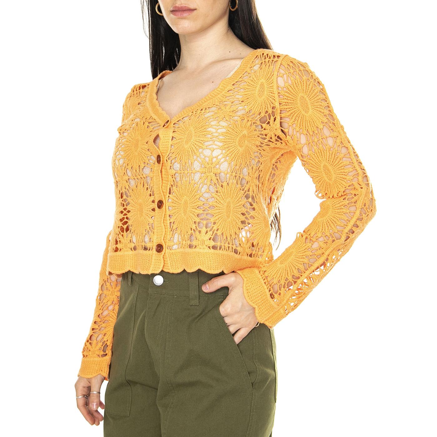 Knitted Cardigan - Cardigan Donna Arancione 85109704-153  MD'M 